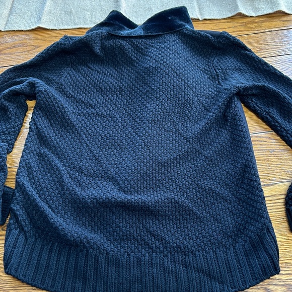 Melissa Paige black open front drape style cardigan.  Sweater back. Size XLP - Picture 10 of 10